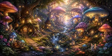Mushroom Village playmat