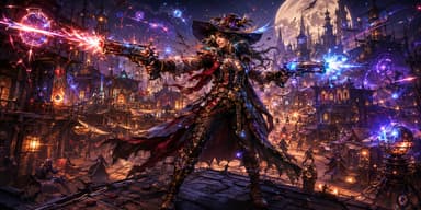 Neon Spellslinger playmat